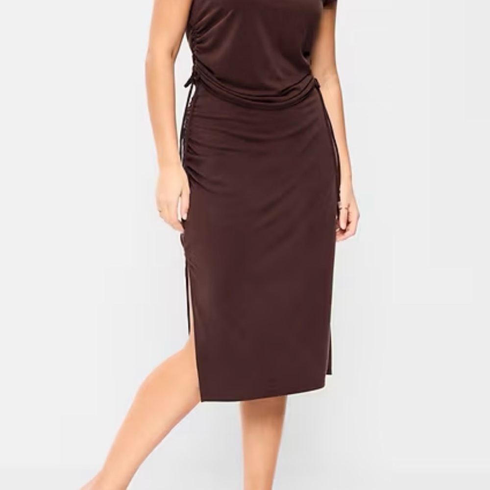Old Navy Brown Midi Skirt